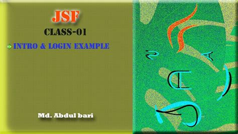 Jsf Class Lectureintro And Login Example Class 01 Youtube