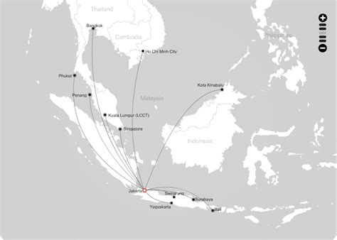 Indonesia Airasia Route Map From Jakarta