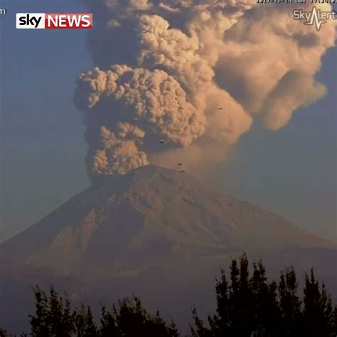 Mexico Volcano Erupts Shooting Ash And Smoke Into The Air Video