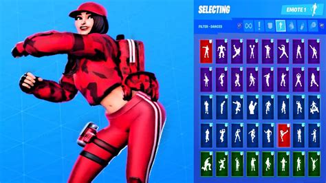 🔥 New Fortnite Ruby Skin Showcase With All Dances And Emotes Season 10 Outfit Youtube