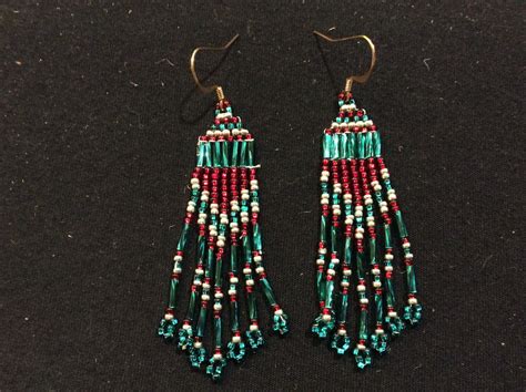Beaded Fringe Earrings Ojibwe Cultural Foundation