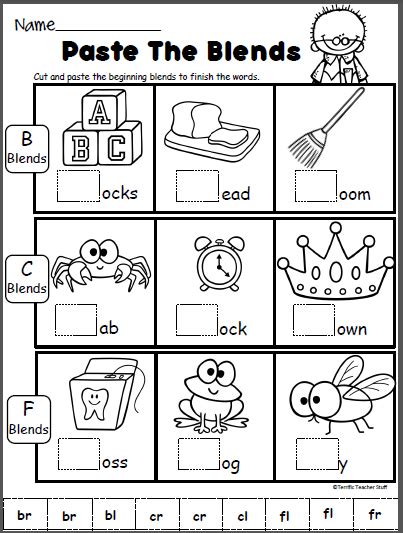 First Grade Beginning Blends Worksheets Thekidsworksheet