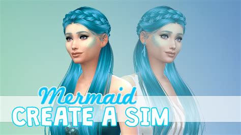 The Sims 4 Create A Sim Teal And Blue Mermaid Marielitai Gaming