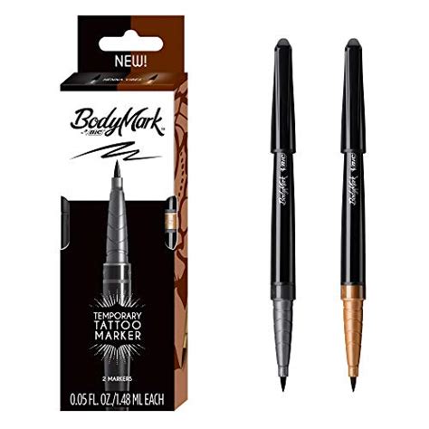 Pens, tech, apparel, drinkware, tote bags, and options under a dollar. BIC BodyMark Temporary Tattoo Marker with Brush Tip, Henna Vibes, Black and Brown, Pack of 2 ...