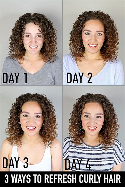 Do you often wake up sleeping with curly hair can be a nightmare that leaves your morning hair riddled with tangles try adding a small amount of curl cream, emulsified with water in your hands, and glazing it over the. VIDEO: 3 Ways to Refresh Curly Hair - Full Week of ...