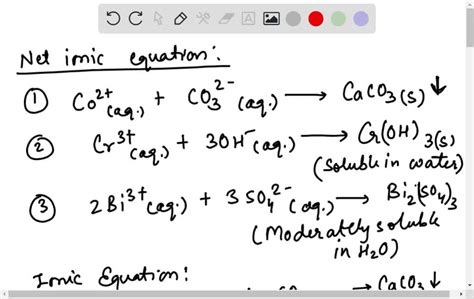 Solved Write Balanced Complete Chemical Equation The Complete Ionic