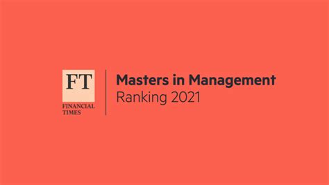 Financial Times Masters In Management Ranking Esmt Berlin Verbessert Sich Um 14 Plätze Und