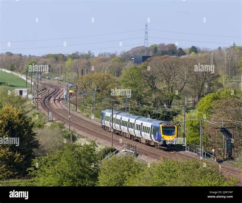 Northern Rail Caf Class 195 Diesel Multiple Unit Train 195112 On The