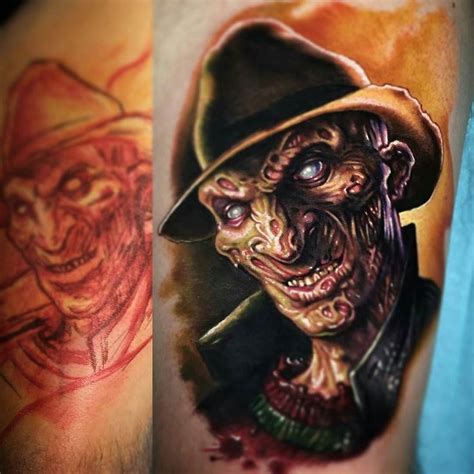 From Paulackertattoo Got To Do My Own Rendition Of Freddy Krueger