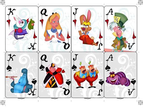 Alice In Wonderland Playing Cards With Images Alice In Wonderland Printables Alice In
