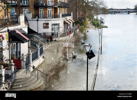 River Thames Flooding At Staines Upon Thames Spelthorne Surrey