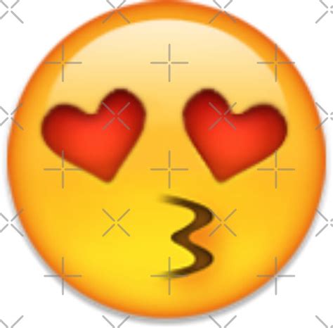 Kissy Emoji Stickers By Lazyville Redbubble