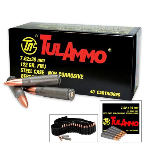 Tulammo 762x39 122 Grain Fmj Bullets Case Of 20 Limitless America