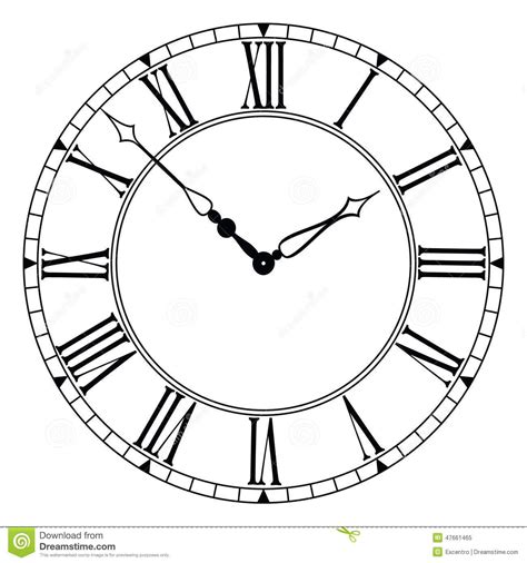 Roman Numeral Clock Face Vector At Collection Of