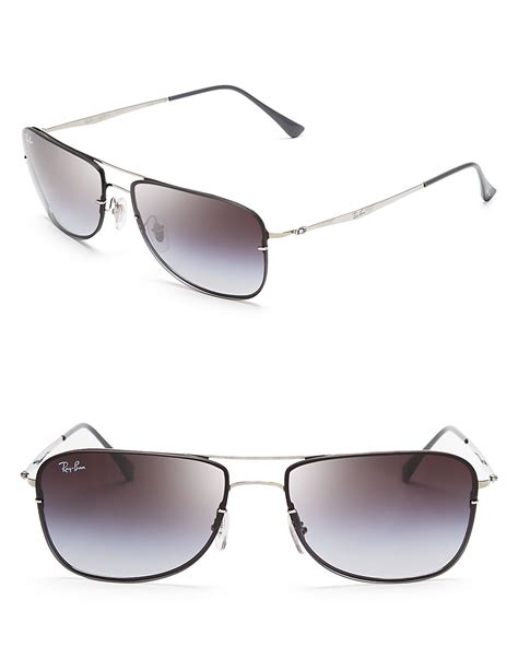 ray ban titanium aviator sunglasses in gray for men lyst