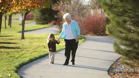 Grandmother And Granddaughter In The Park Stock Footage Video 4653356