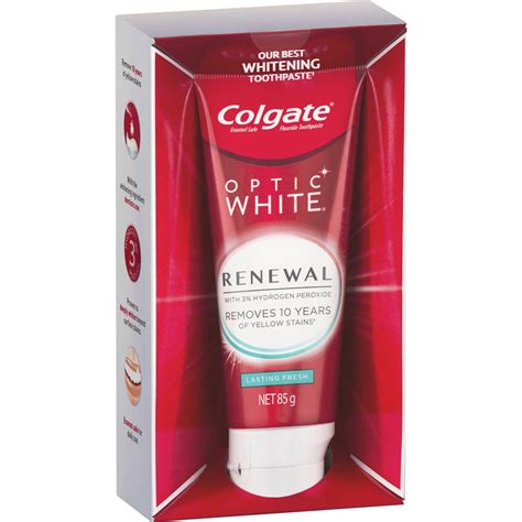 Colgate Teeth Whitening Toothpaste Optic White Renewal Lasting 85g