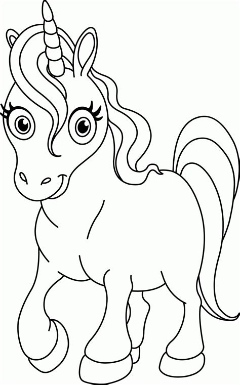 Unicorn Cartoon Coloring Pages - Coloring Home