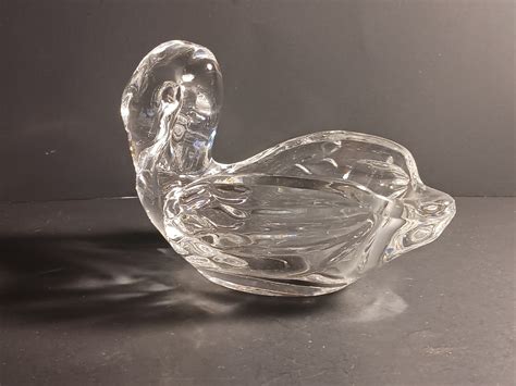 Vintage Lenox Crystal Glass Swan Candy Dish Nut Dish Trinket Dish Etsy