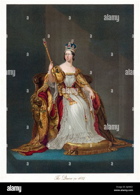 Queen Victoria In 1837 Coronation Portrait Of The British Queen From A