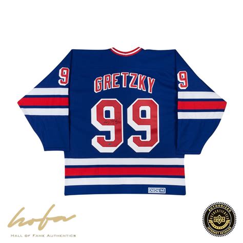 Wayne Gretzky Blue New York Rangers Replica Ccm Jersey Hall Of Fame
