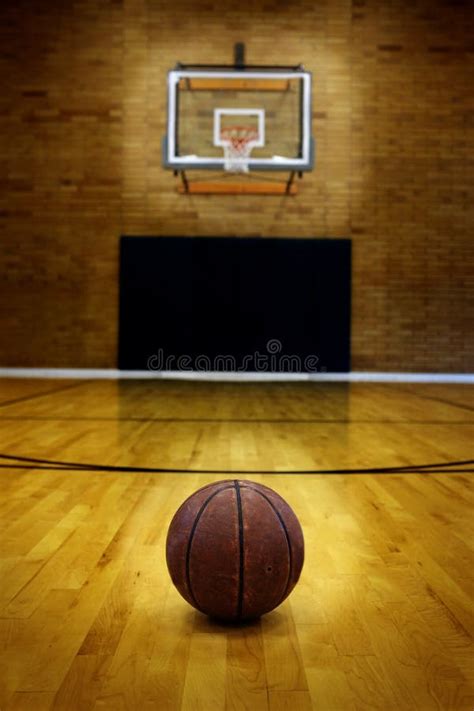 Basketball On Ball Court For Competition And Sports Stock Image Image