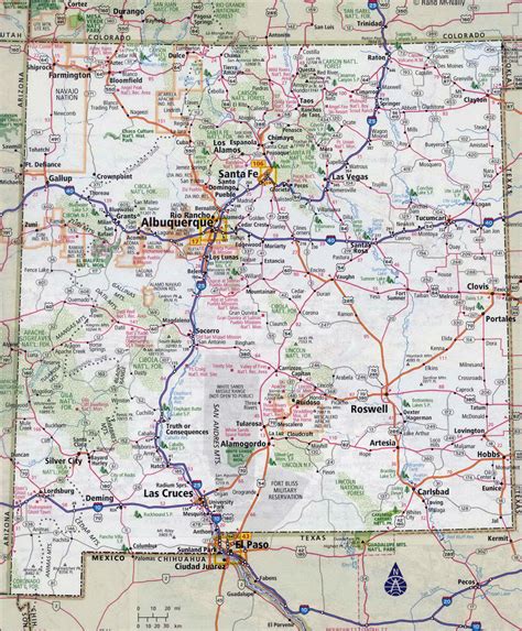 Map Of New Mexico Highways States Of America Map States Of America Map