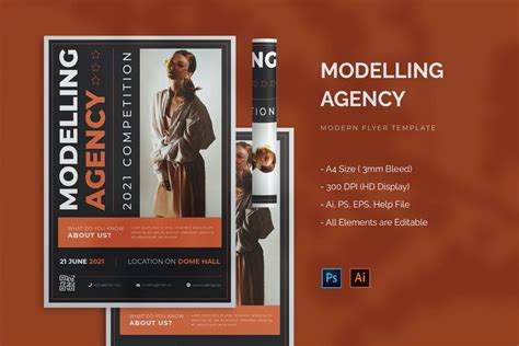 15 Model Agency Flyer Template Free Download Graphic Cloud