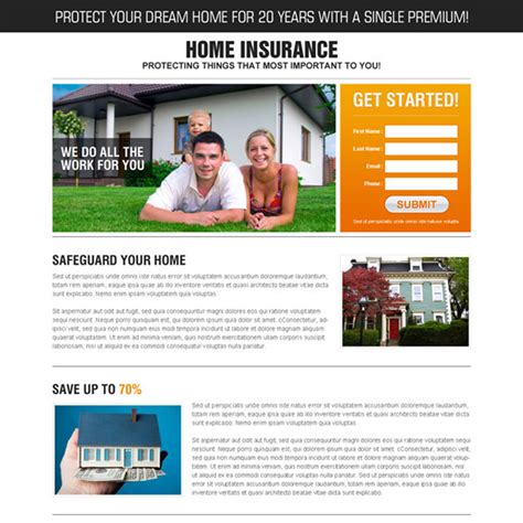 For agents, insurance lead generation isn't just a good idea—it's a way to grow your business, reach goals, and make more money. safe guard your home high converting lead gen splash page design
