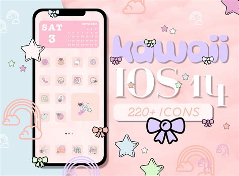 Kawaii App Icons Cute Anime Iphone Ios Kawaii App Icons Ios 14 Etsy