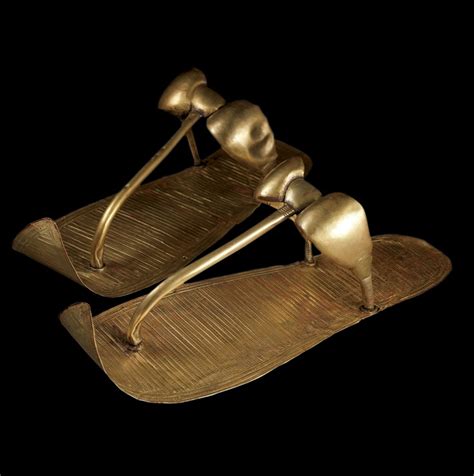 King Tutankhamun S Gold Slippers Golden Sandals Tutankhamun Ancient Egypt