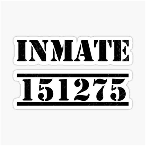 Inmate Halloween Costume Inmate Number 151275 Sticker For Sale By