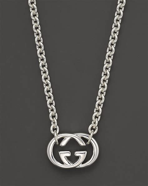 Gucci Sterling Silver Britt Necklace 18 Bloomingdales