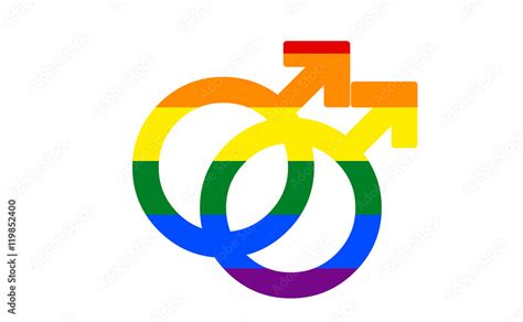 Rainbow Gay Gender Sex Symbol Isolated Stock Illustration Adobe Stock