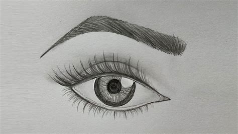 How To Draw Eye And Eyebrow Step By Step Very Easy Youtube