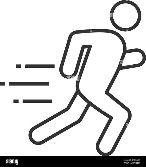 Running Man Linear Icon Thin Line Illustration Runner Sprinter
