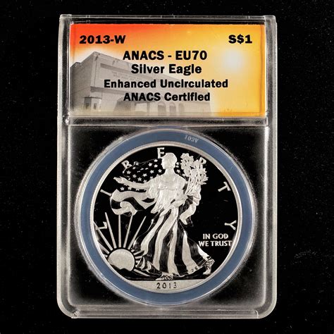 2013 West Point Enhanced Silver American Eagle Anacs Eu70 Numismax