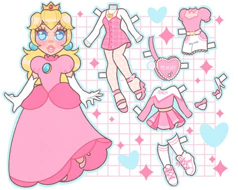 Princess Peach Paper Doll