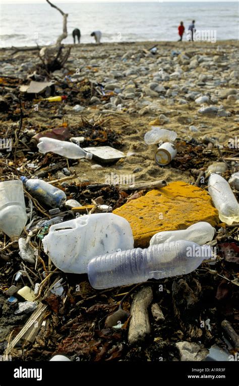 Rubbish Washed Up On Charmouth Beach Dorset 1993 Stock Photo Alamy