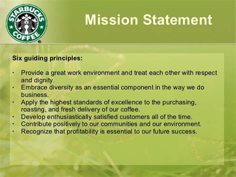 Coffee Shop Mission Statement Examples