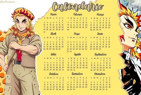 Calendario 2022 Rengoku Portadas De Libros Clases De Anime