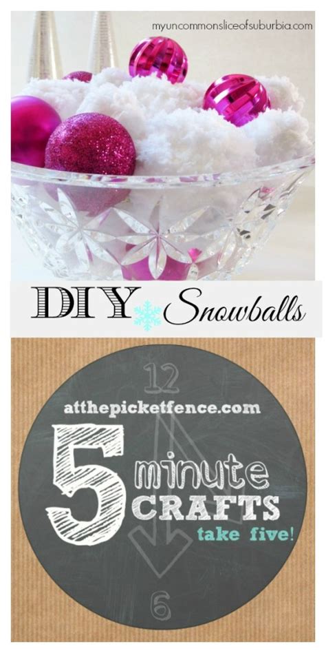 Five Minute Crafts Diy Faux Snowballs At The Picket Fence