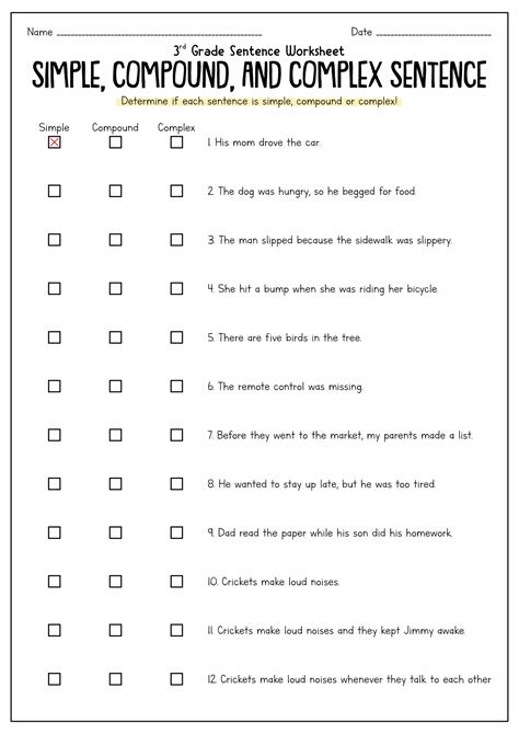 30 Worksheets For Complex Sentences