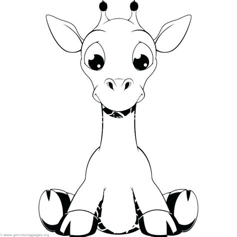 Cute Baby Giraffe Coloring Pages At Free Printable