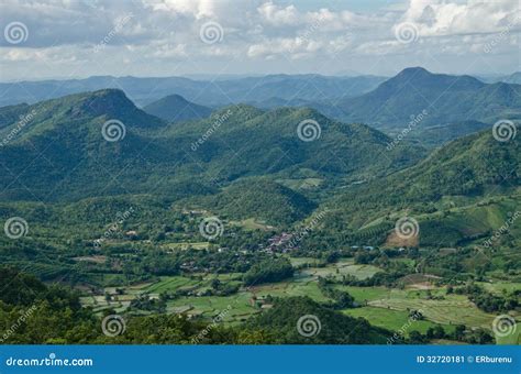 Landscape Of Green Mountain Range Stock Image Image Of Landscape