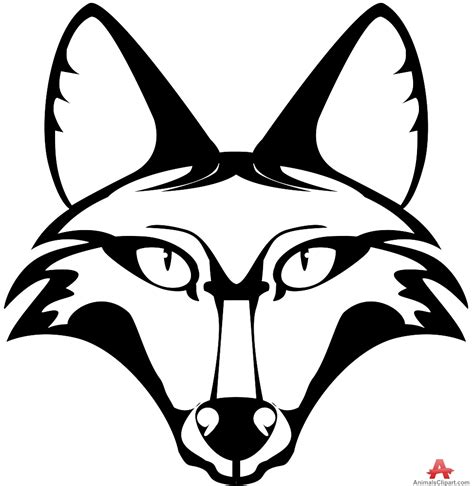Fox Face Outline Coloring Pages