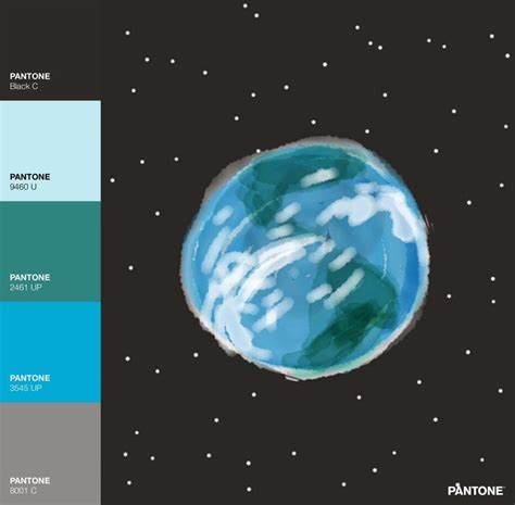 Planet Earth Iphone Finger Painting With Pantone Color Palette Via