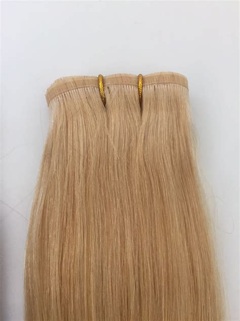New Double Drawn Flat Remy Human Hair Weave Russian Cuticle Aligned