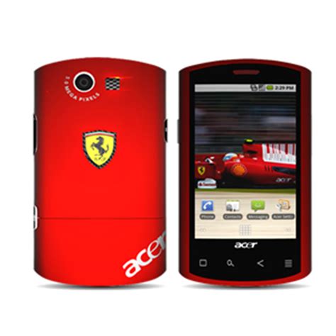 The acer liquid mini (ferrari) phone is relatively thin with. Acer Liquid E Ferrari Special Edition Smartphone