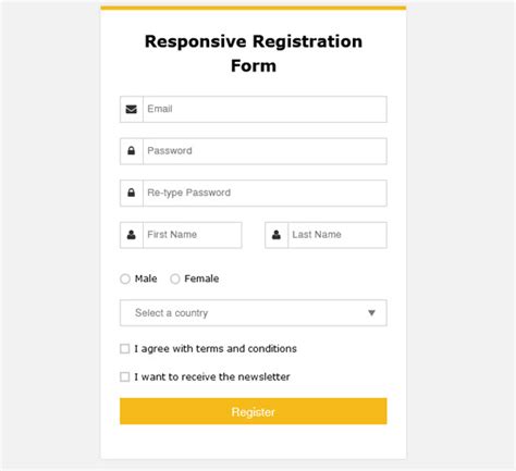 Login And Registration Form In Html And Css Template Free Download